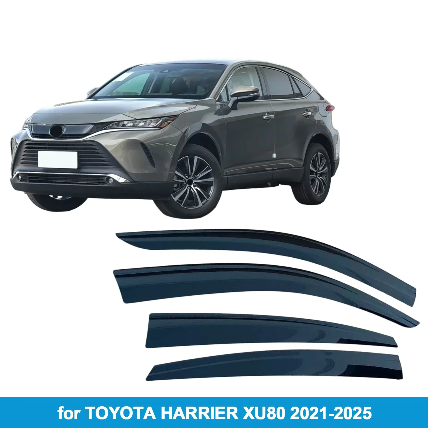 

Оконный козырек для TOYOTA HARRIER XU80 2021-2025, защита от дождя, боковой дефлектор, защита от атмосферных воздействий, лента для наружного крепления