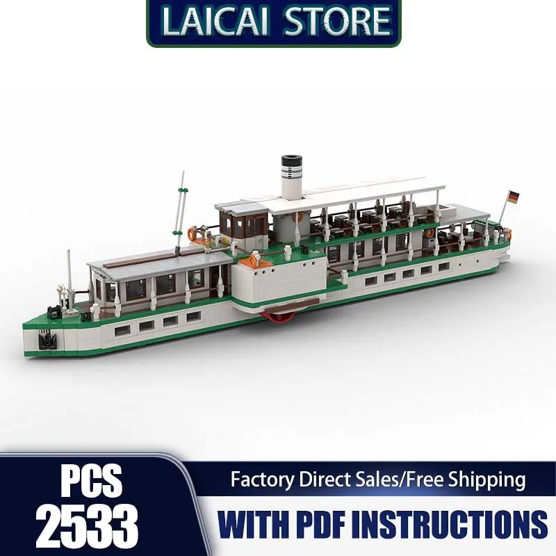 

Ferry Model Moc Building Bricks Steamer Model Technology Urban Ship Boat Model Blocks Assembly Gift Birthday Toys DIY Sets