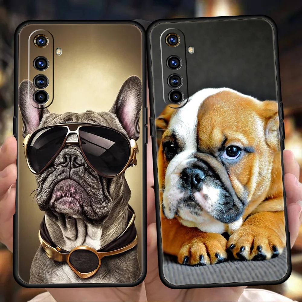 

Dog French Bulldog Phoen Case Cover For Realme 8i 9i 9 8 7 6 Pro C25 C21 C11 C3 GT2 10 Pro Plus 5G Silicone Shockproof Shell Bag