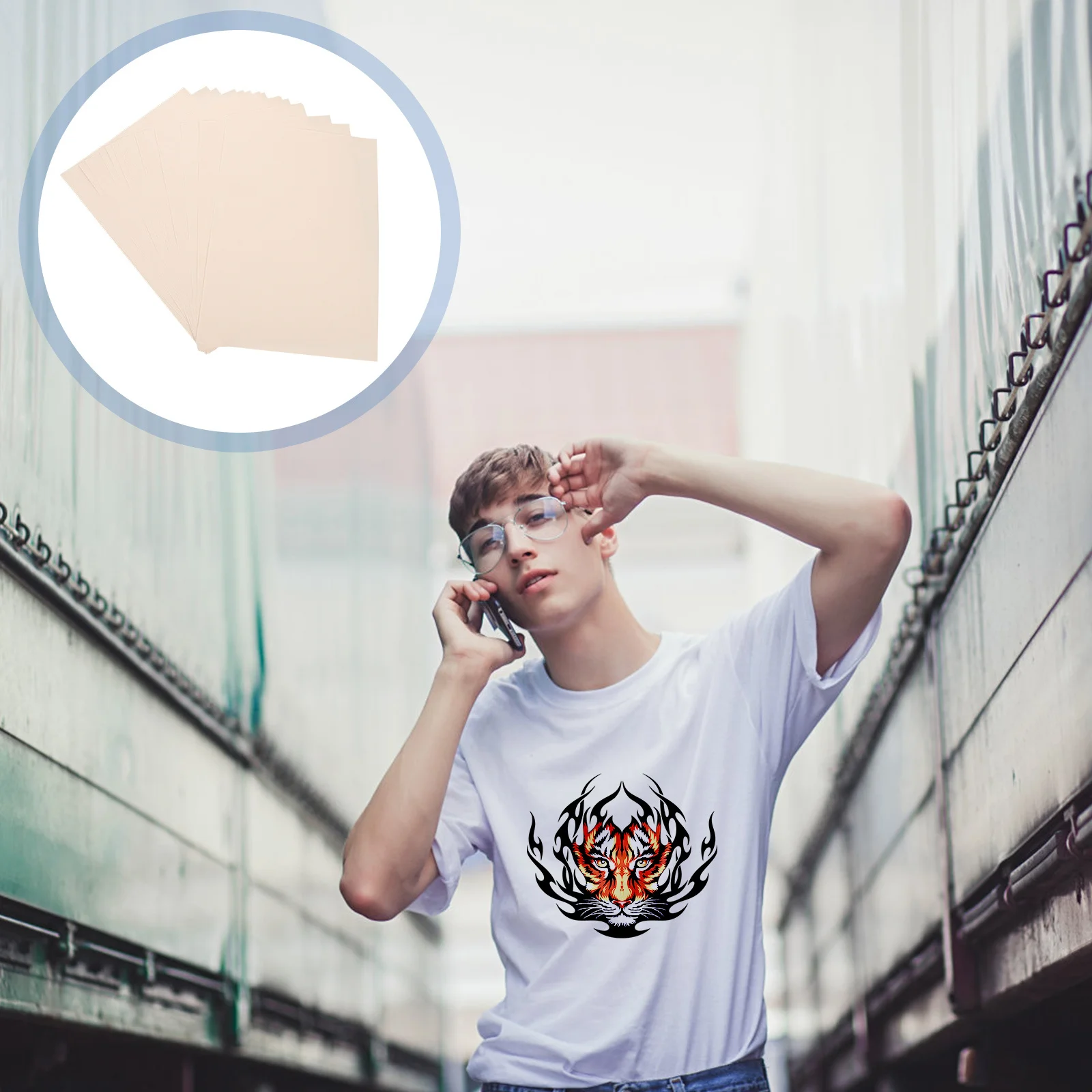 

100 Sheets Heat Transfer Paper Sublimation Transfer Supplies for T Shirt Printing Mugs Plates DIY Inkjet Heat Press Transfers