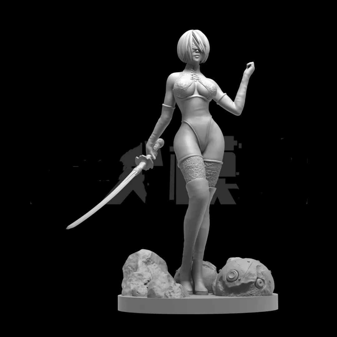 

1/24 масштабная фигурка из смолы Nier, механическая эпоха, женские фехтовары в нижнем белье, сборный комплект модели, в разобранном виде, неокрашенная 3D статуя, игрушка