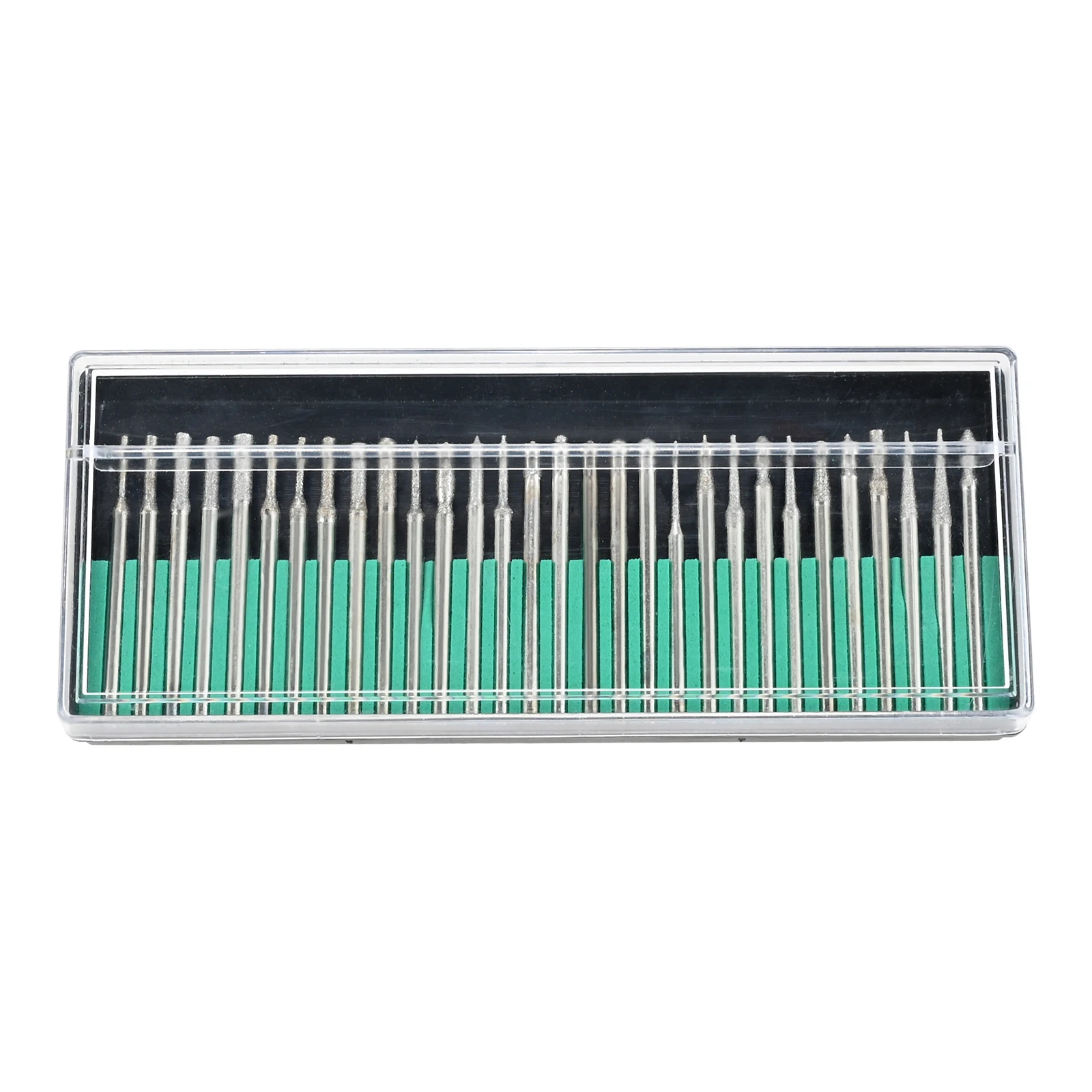 30PCS 1/8’ Shank Diamond Grinding Needles Polishing for Rotary Tools for Carving Engraving Grinding Stone Rocks Jewelry Glass