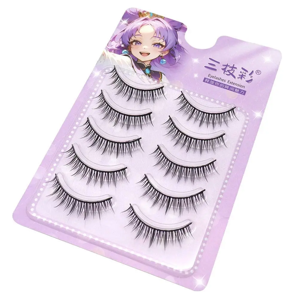 3D เกาหลีญี่ปุ่น Spiky Fairy Lashes อะนิเมะ Wispy Manga Lashes Faux Mink Lashes