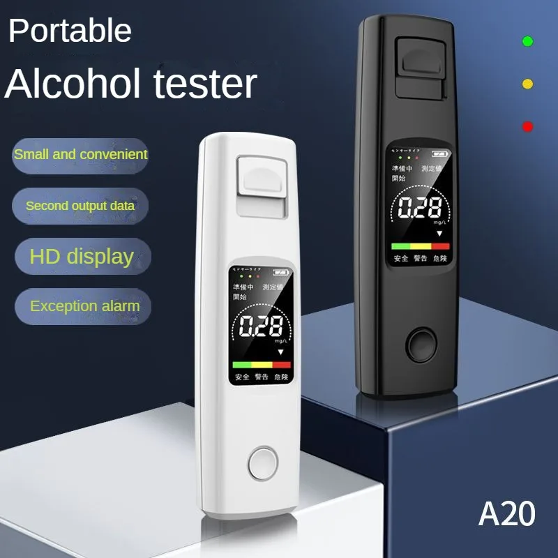 Portable Alcohol Tester Breath Detector Traffic Alcohol Tester Vehicle-Mounted High-Precision Measuring Instrument Auto Parts