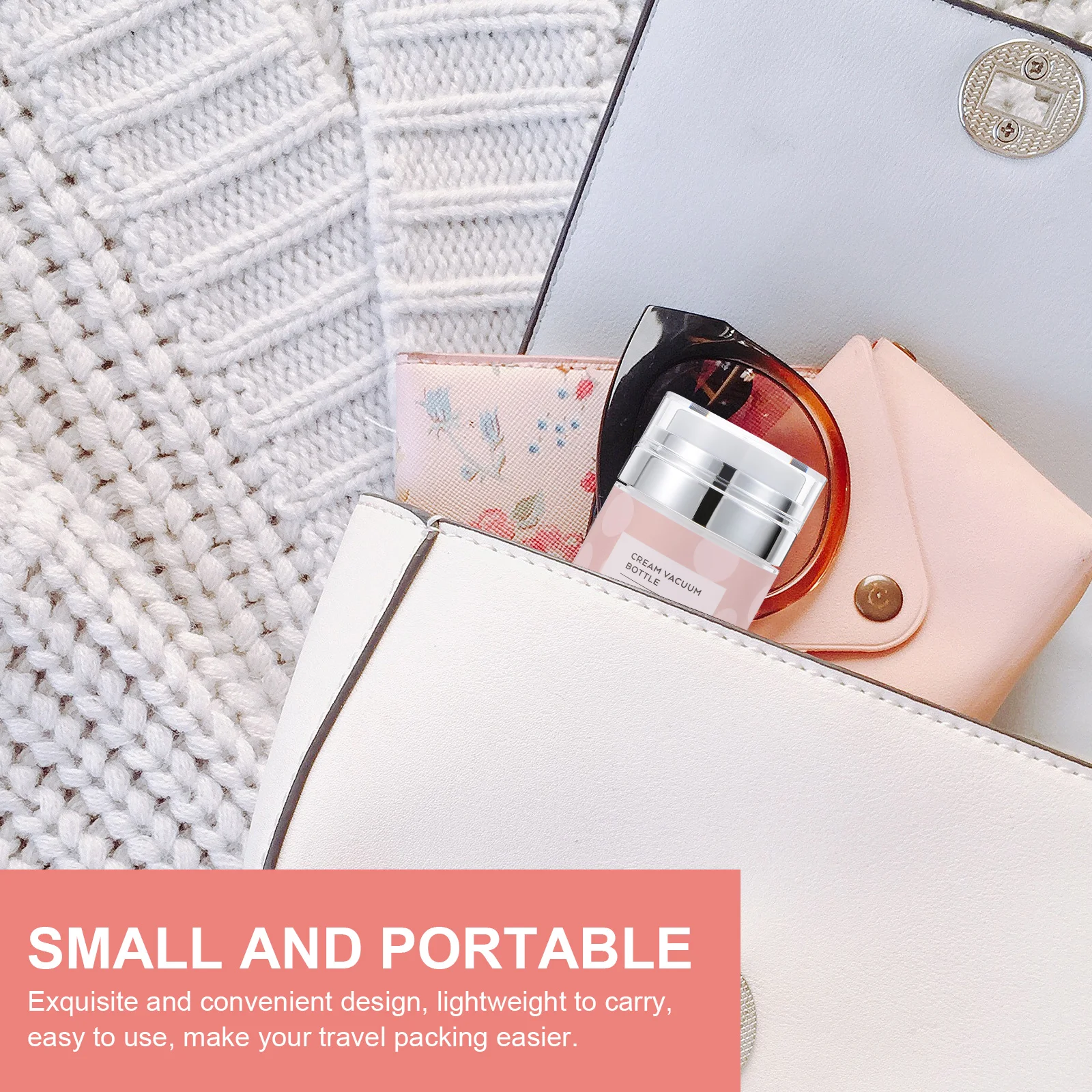 

Empty Cream Jar Refillable Airless Pump Jar 15G Tightly Sealed Leak Proof Space Saving Container Travel Makeup Storage