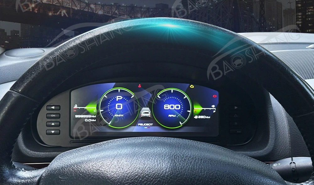 Auto-Upgrade 12,3 Zoll Digital Cluster Auto Tachometer LCD-Dashboard Linux System Instrument für 407 2004–2010