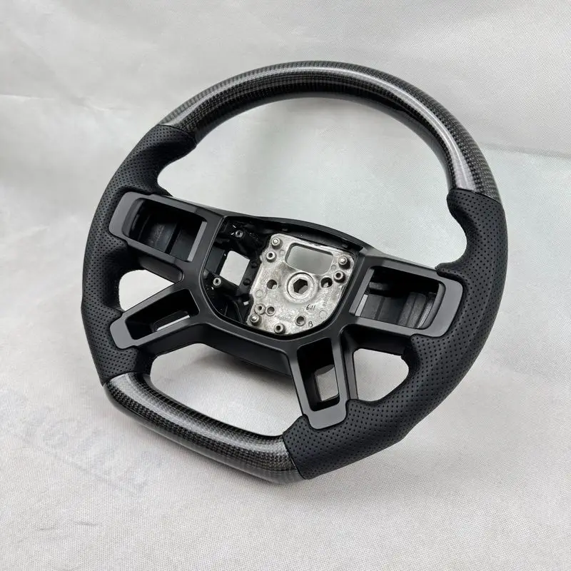 For Land Defender 20‑21 Modified Carbon Fiber LED Off Road Sport SUV Steering Wheel With Steering Wheel Horn Cover