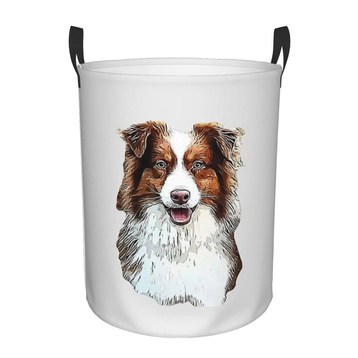 

Australian Shepherd Red Tricolor Lovers Dirty Laundry Baskets Folding Large Waterproof Clothes Storage Basket For Home Kids