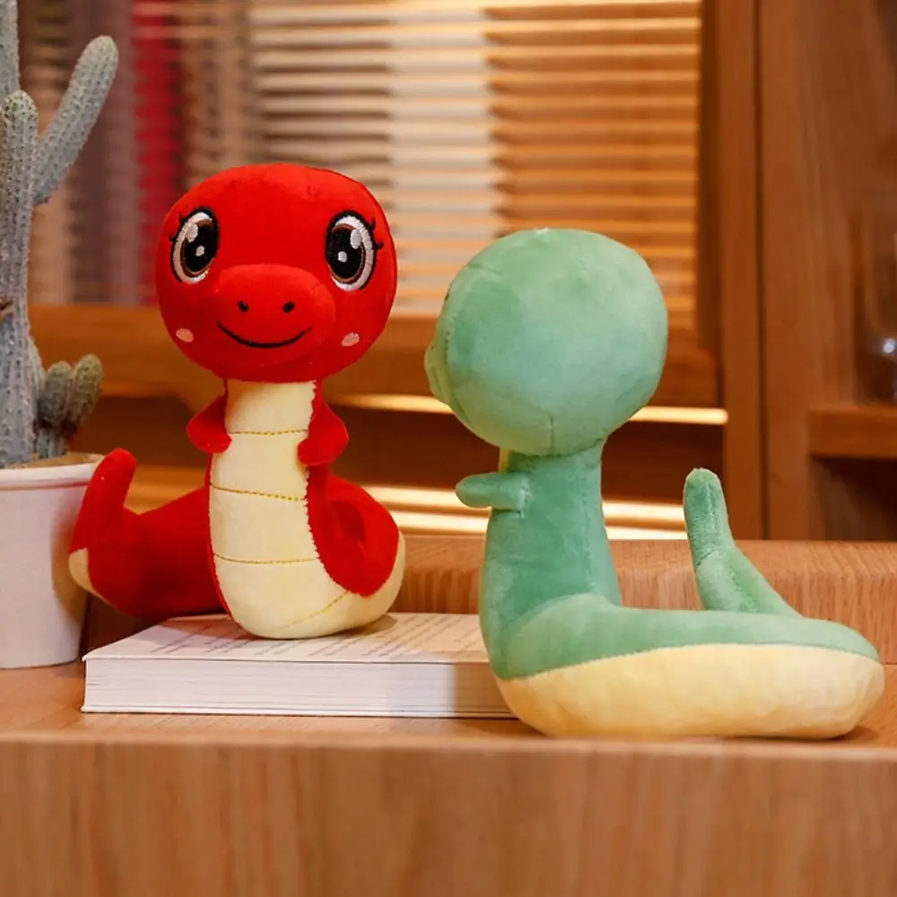 Creativo zodiaco serpente anno mascotte bambola morbido cartone animato serpente peluche bambola giocattolo anime farcito serpente fortunato peluche bambola bambini