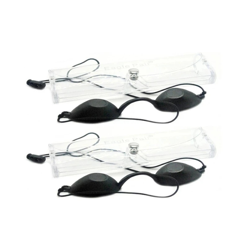 2pcs Black Eyepatch Laser Light Protection Safety Goggles IPL Beauty Clinic Patient