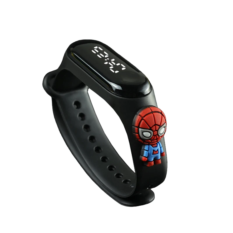 Miniso Anime Cartoon Marvel Kapitan Ameryka Iron Man Hulk Spider-Man Dzieci Wodoodporne elektroniczne cyfrowe zegarki z wyświetlaczem LED