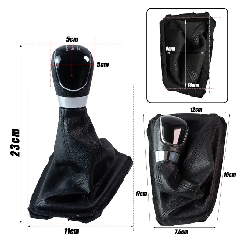 High-quality Manual Gear Shift Knob Car Accessories 5/6 Speed For Ford Focus 3 MK3 1.6 2012 2013 2014 2015 2016 Car styling