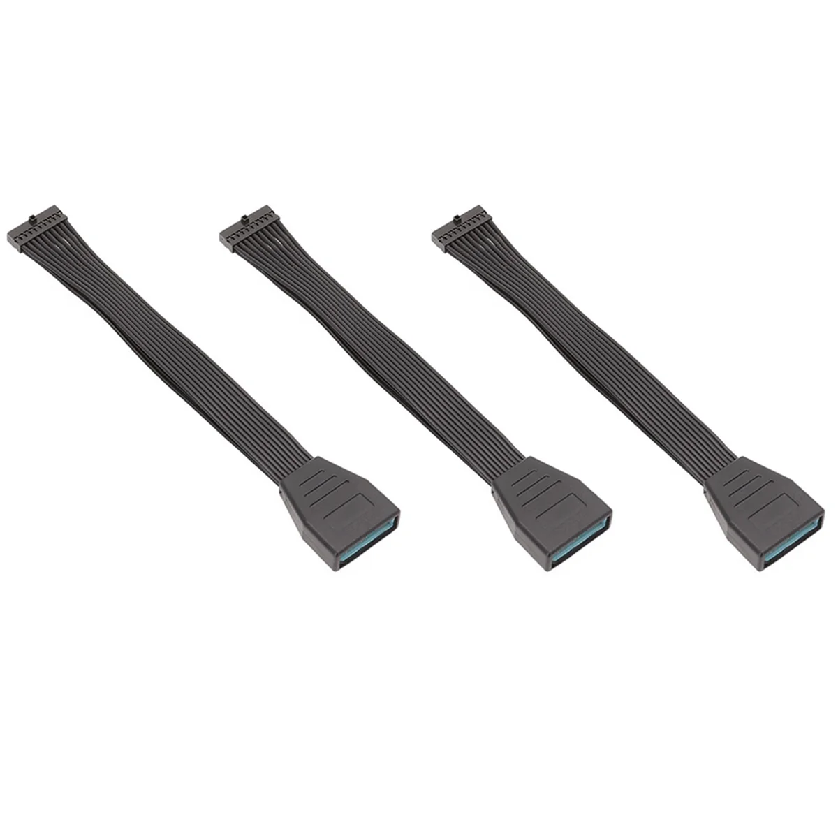 B50B-3Pcs Motherboard Mainboard USB 3.0 20 Pin Female To USB 3.0 20 Pin Male Extension Cable-15Cm