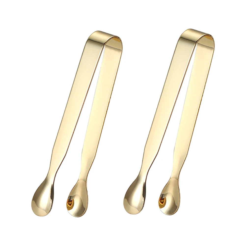 

2Pcs Stainless Steel Tea Tongs High Quality Heat Resistant Rust Proof Corrosion Resistant Lightweight Comfortable Handle Mirror