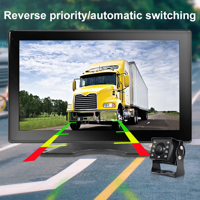 10.1inch 4CH MP5 Back up Camera System Multimedia Player Touch Screen Recorder Blind Area Audible and Visual Alarm BSD Kits