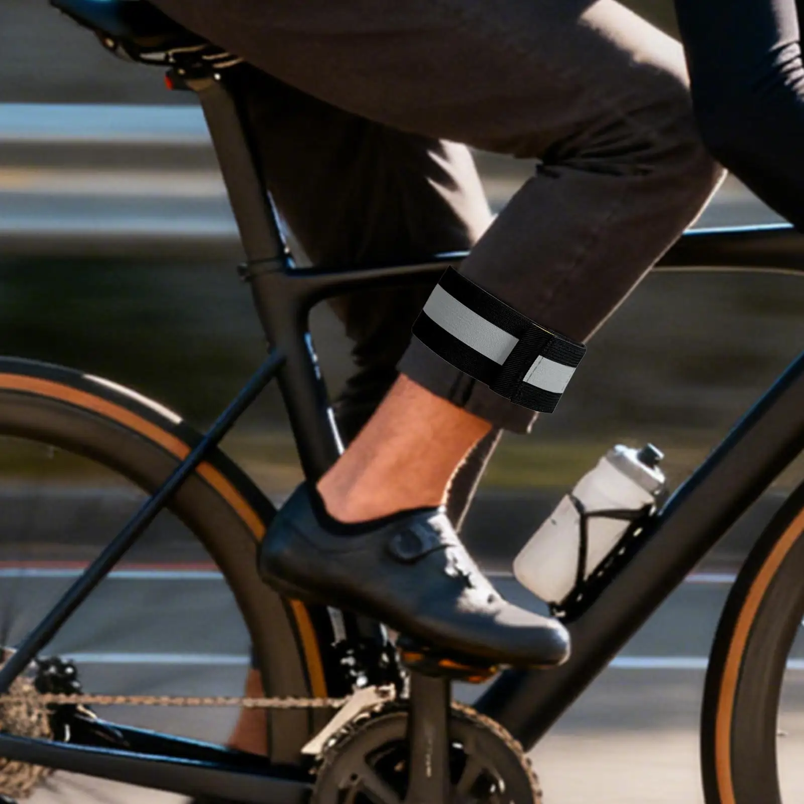 ركوب الدراجات بانت حزام الساق مرونة الجلد ودية دراجة ركوب الدراجات الكاحل حزام الأمان لتشغيل الركض المشي مغامرة بجولة الأسرة