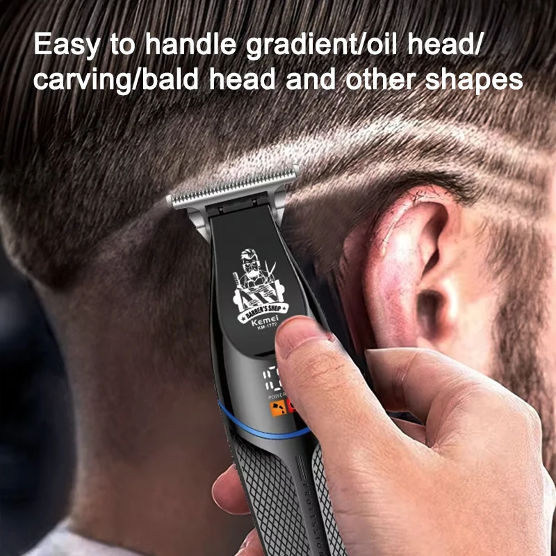 Kemei KM-1772 Professional Electric Hair Clippers 7000 RPM Hair Trimmer Cordless Rechargeable Hair Cutting Machine For Men
