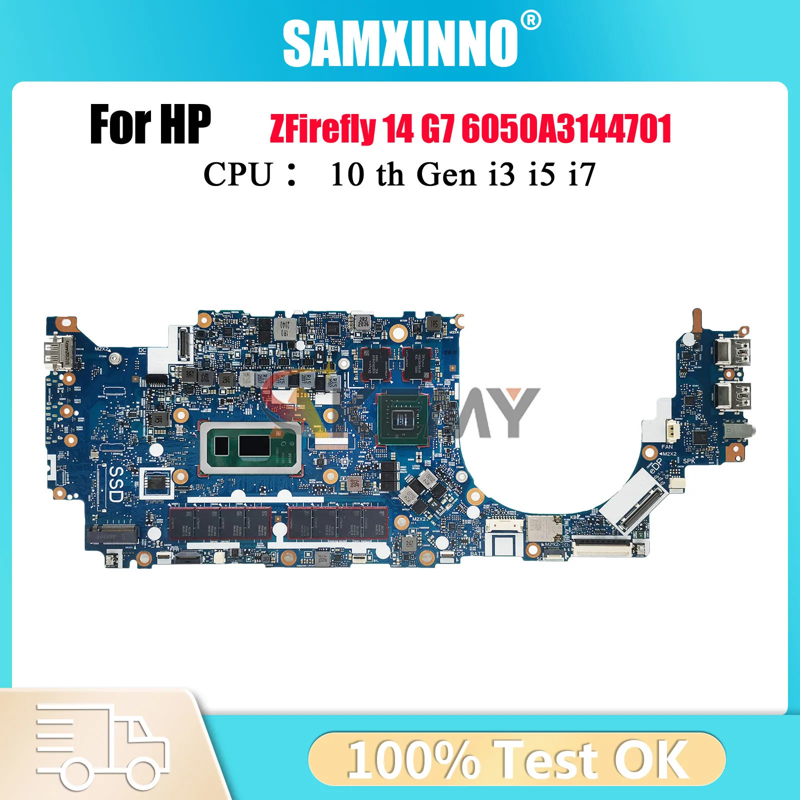 6050A3144701 Per HP Zbook Firefly 14 G7 Scheda Madre Del Computer Portatile M07111-001 M07116-001 Con i5 i7 CPU 4GB GPU 100% Completamente Testato