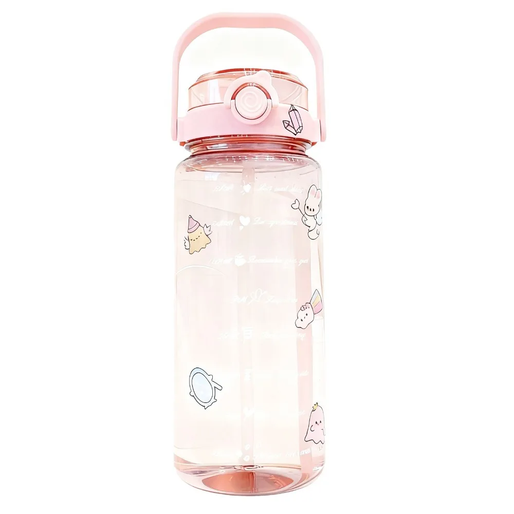 Matte 1500ml Large Water Bottle PP Clear Scale Water Jug Wide Mouth Leak Proof Lid Drinking Cup Gym