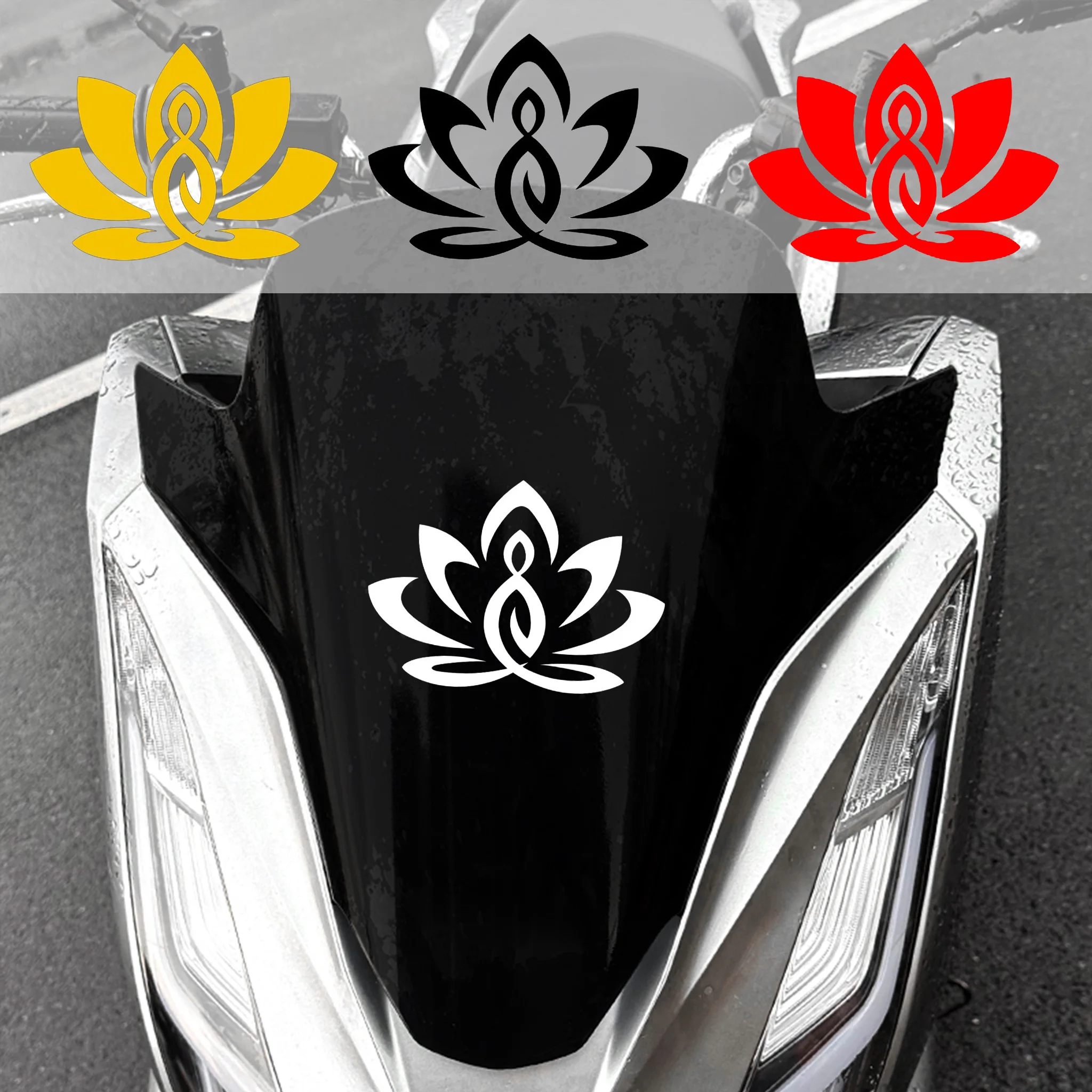 

1 шт., креативная наклейка на мотоцикл Lotus, водостойкая для мотоцикла, передний обтекатель, топливный бак, скутер, окно автомобиля, универсальная виниловая наклейка