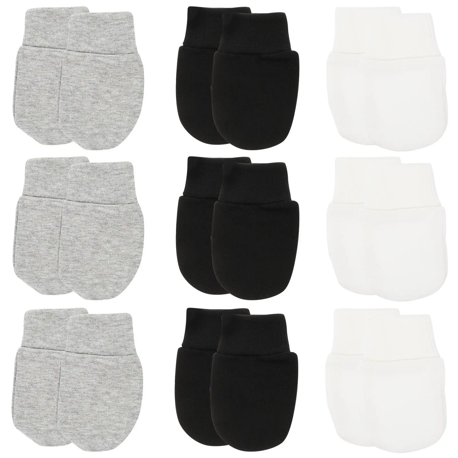 

9 Pairs Anti-scratch Baby Mittens Cotton Newborn Infant Toddler Gloves No Scratch Hand Protector Soft Comfortable
