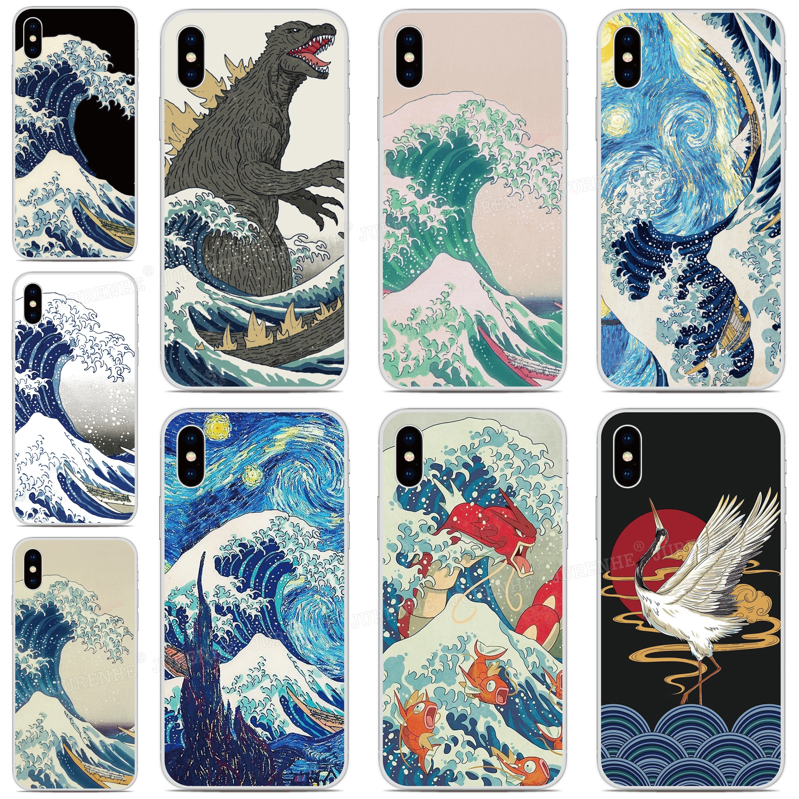 Wave off Kanagawa Cover For LG Wing Velvet K22 K51 K52 K61 K62 K8 K9 K10 Q6 Q7 Stylo 4 5 6 G6 G7 G8 V40 V50 V60 ThinQ Phone Case