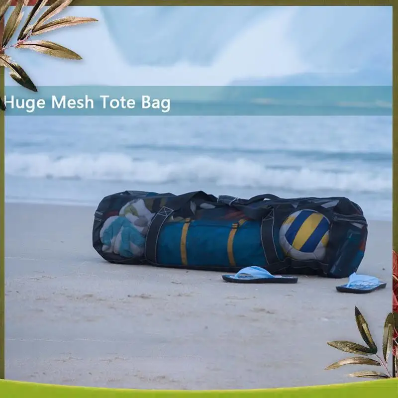 Mesh Scuba Dive Gear Bag, Foldable Mesh Duffle Beach Tote Bag For Snorkeling, Spearfishing, Swimming, Travel, Gym Multi-Purpose