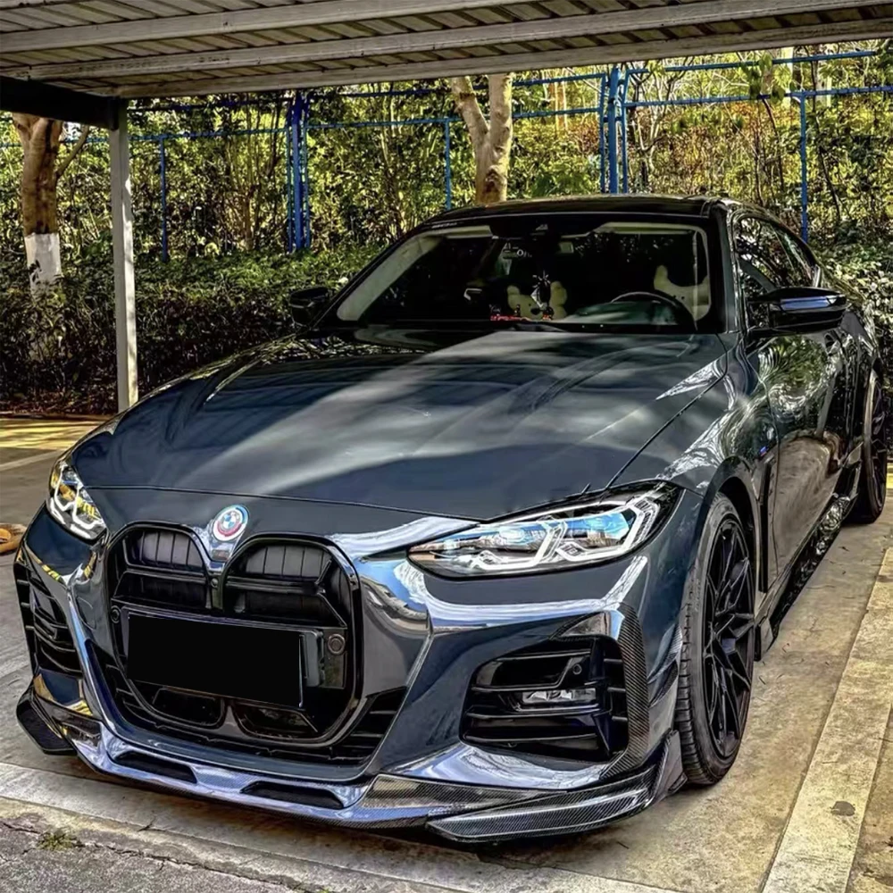 For BMW 4 series G22 G23 Dry Carbon Fiber Front lip Car Front Bumper Diverter Spoiler Diffuser Front lip chin Auto Parts