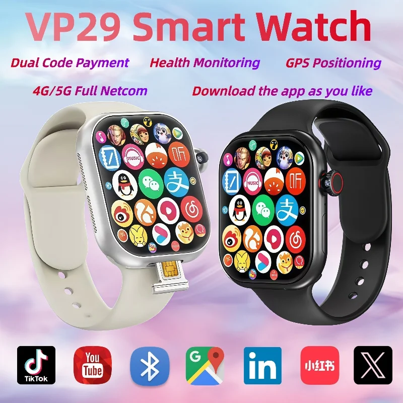

VP29 GPS Track Smart Watch Men 2.29Inch HD AMOLED Screen 1380Mah Battery Sport Bluetooth Call Smartwatch New
