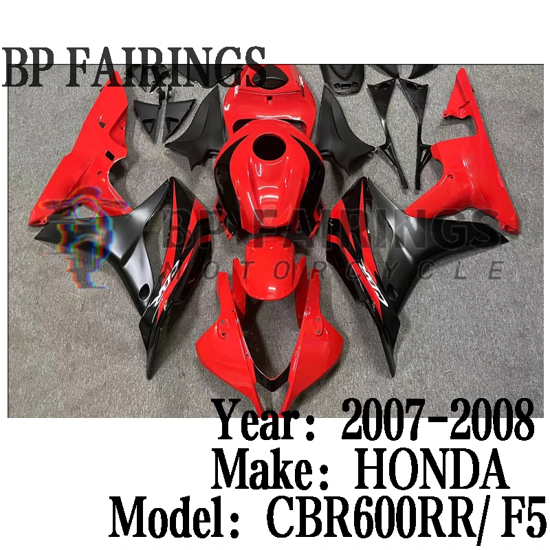 ABS MOTORCYCLE Fairings Kit fit For Honda CBR600RR2007 2008 CBR600 RR 07 08 Bodywork F5 2007 2008 Full fairing kits Red Black