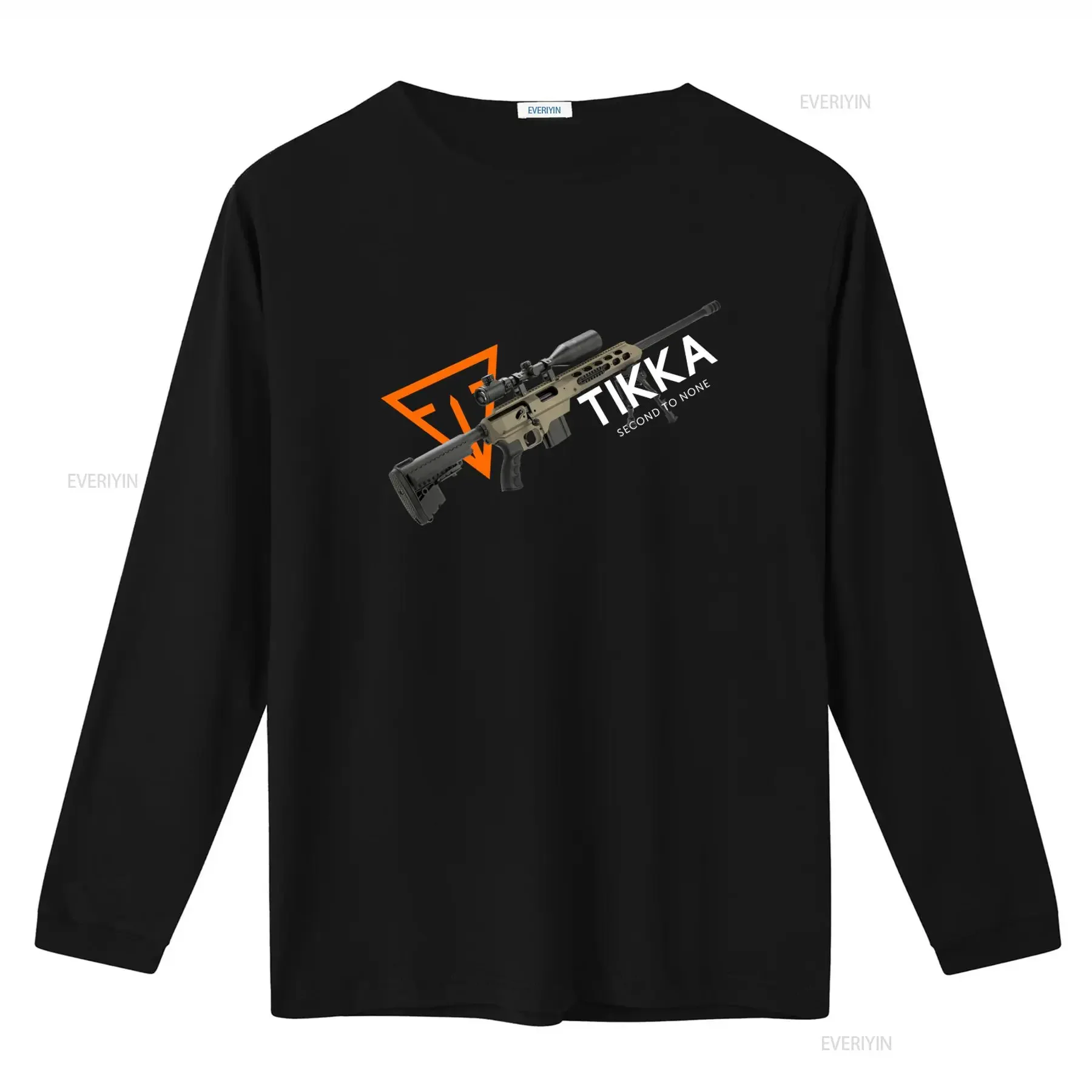 Tikka T3 Logo Mdt Tac21 Systems Sniper Rifle Print T Shirt for Fashion Casual Streetwear vintage Washed Slightly