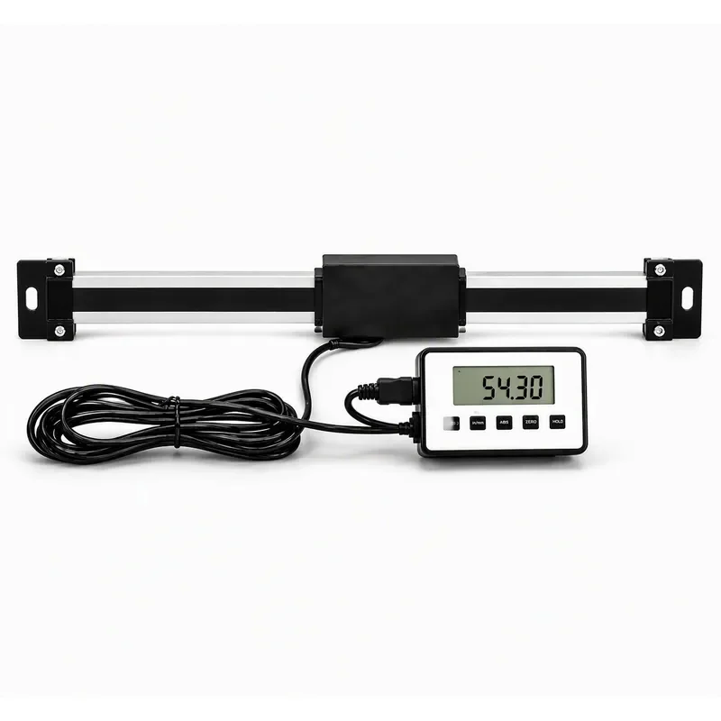 Digital Readout DRO Magnetic Linear Scale 0.01mm Accuracy External Display for Lathe Milling Machine 0-500mm Range
