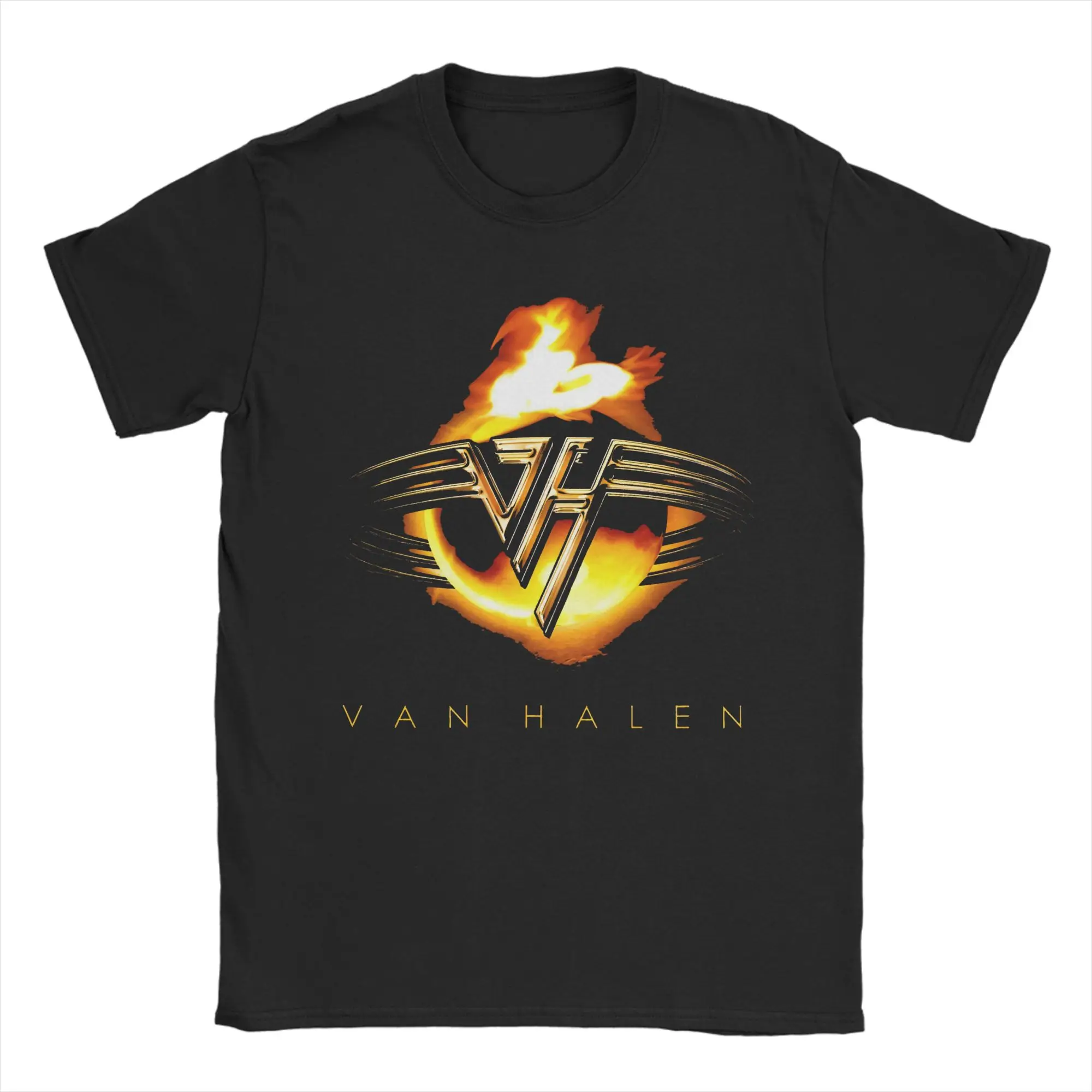 Van Halen Classic Wing Logo T Shirt  Hippie T-Shirts Short Sleeves Y2K Fun Tshirt Beach 100 Cotton Oversize Tees