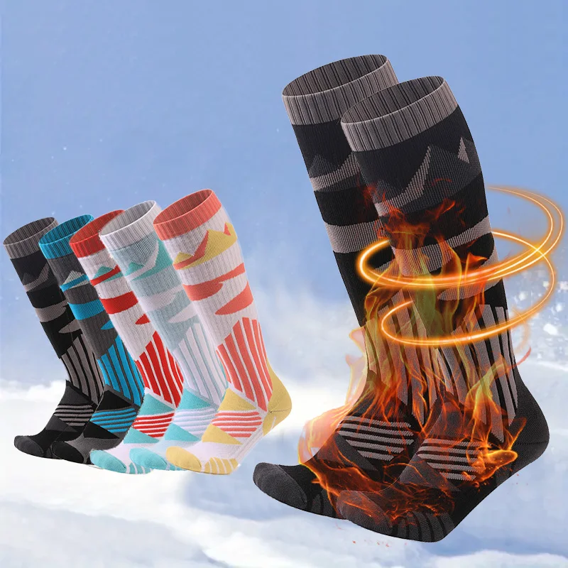 

1Pair Ski Sock Thicker Sports Soft Thicken Cotton Winter Men Women Snowboard Cycling Soccer sock High Elastic Thermal Socks