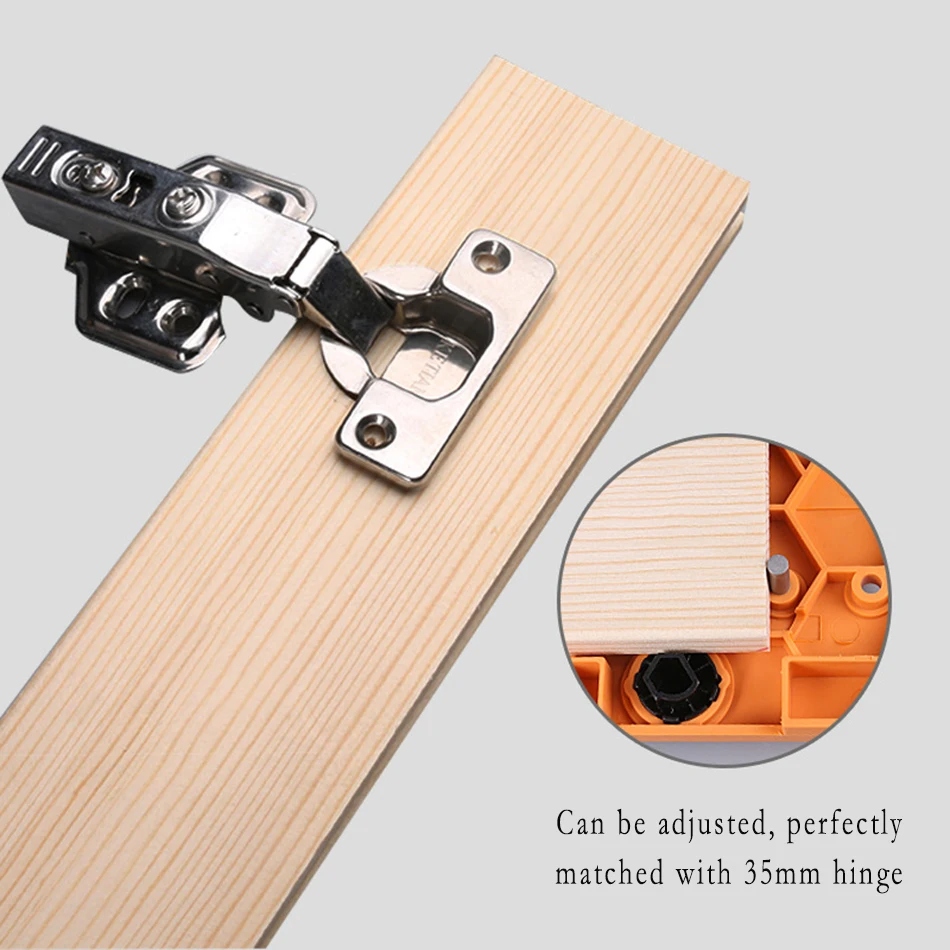 Imagem -03 - Dobradiça Escondida Jig Kit 35 mm Ferramentas para Carpintaria Adequado para Face Frame Cabinet Armário Porta Dobradiças Instalação