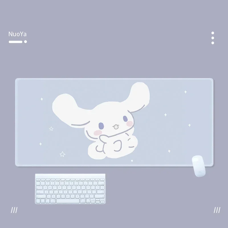 Tapis de souris de jeu Anime Kawaii, grands polymères, sous-souris d\'ordinateur, bureau de couture Gamer, clavier PC, polymères de tapis, média