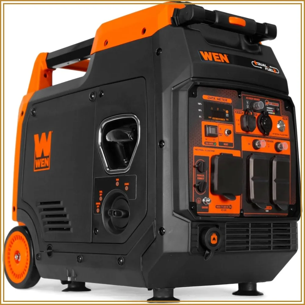 Quiet Lightweight 4800W Dual Fuel RV Ready Electric Start Portable Inverter Generator CO Watchdog