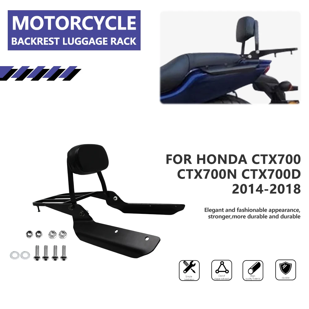 

Backrest Sissy Bar Brackets Rear Luggage Rack For Honda CTX700D CTX700N CTX700 D/N/ND 2014 2015 2016 2017 2018