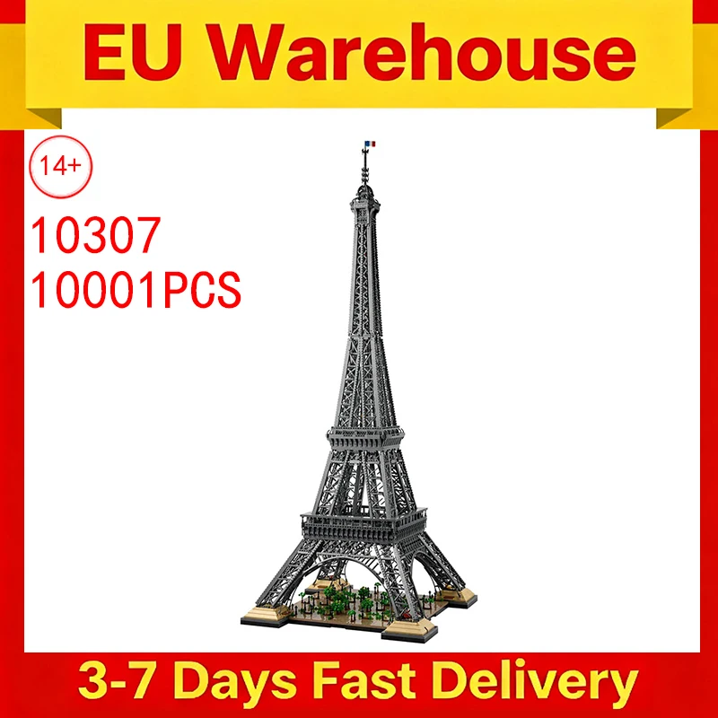 Blocs de construction de modèle d'architecture de tour, 10001 pièces, décoration de salle, grande brique, cadeau de noël et d'anniversaire, Compatible avec 10307