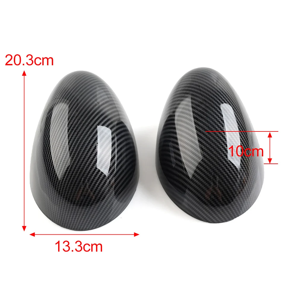 RHD Car Side Wing Rearview Mirror Cover Cap Housing Replacement 2Pcs For BMW Mini Cooper R50 R51 R52 R53 2000-2008 Carbon Fiber