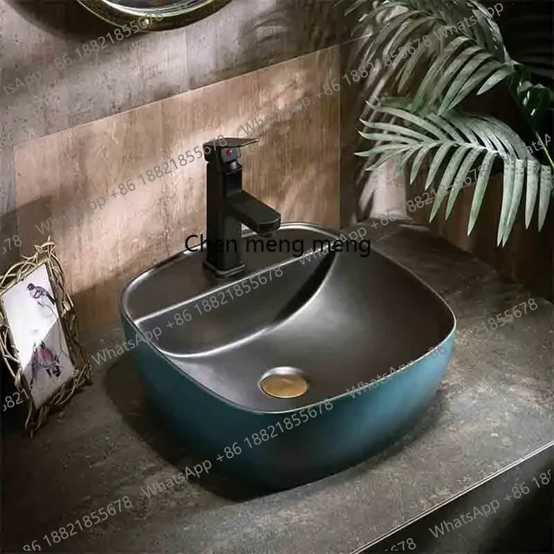 NQ52 Great discounts Balcony Retro Table Washbasin Single Basin Outdoor Garden Basin Home Bathroom Countertop Sink With Faucet D