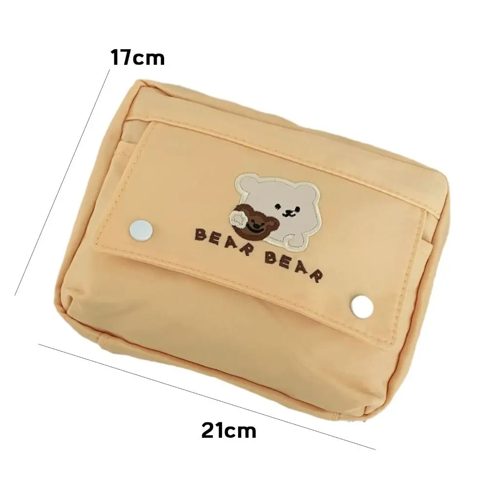 Cute Large Capacity Pen Bag Multi-functional Large Opening Design Pencil Case Scrapbook Storage Bag School Office