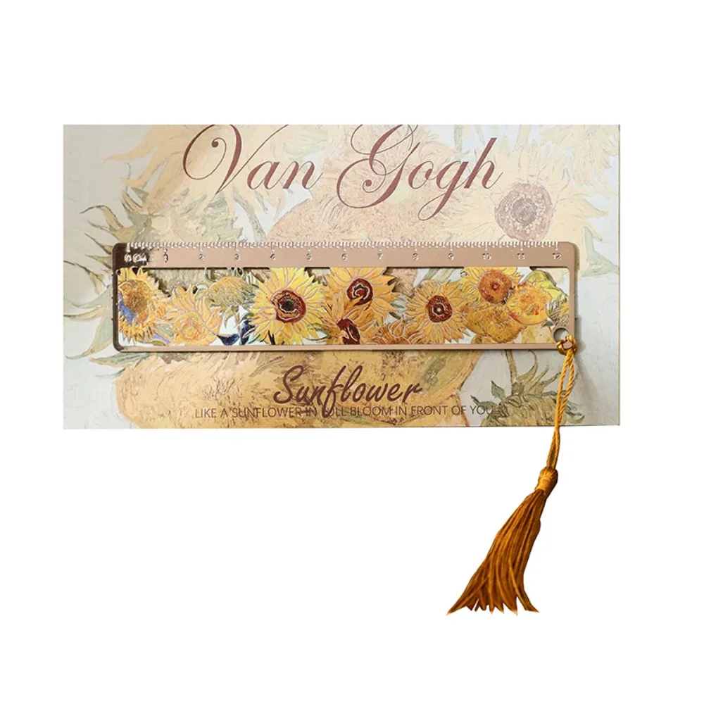 Multi-functional Metal Bookmark Flower Series Colorful Bronzing Book Clip Book Pages Mark Tool Students Teachers