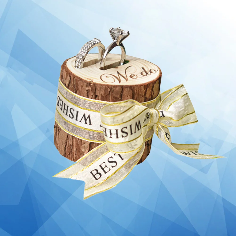 

Discreet Wedding Decor Decorations Rustic Jewelry Rings Beige Jewellery Holder for