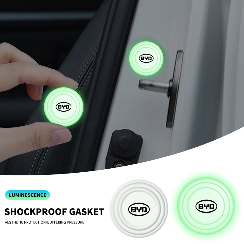 

1/2/4Pcs Luminous Shock Absorber Car Door Silicone Anti Shock Pad For BYD S6 S7 S8 F3 F6 F0 M6 G3 G5 G7 E6 L3 T3 13 E5 E6