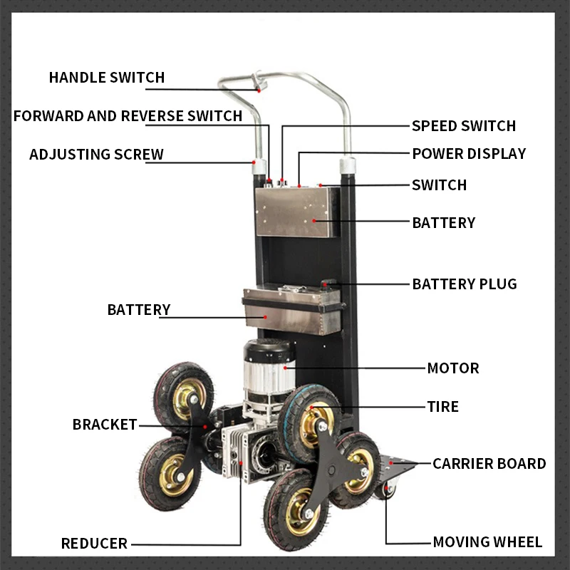 Electric Stair Climbing Machine Stair Climbing Car Stair Climbing Artifact Carrier Up and Down Stairs Furniture Home