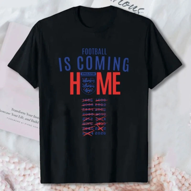 Men England Letter Print T-shirt St George Shield Graphic Short Sleeve Summer Cotton Tee Football Fan Unisex Streetwear Tops
