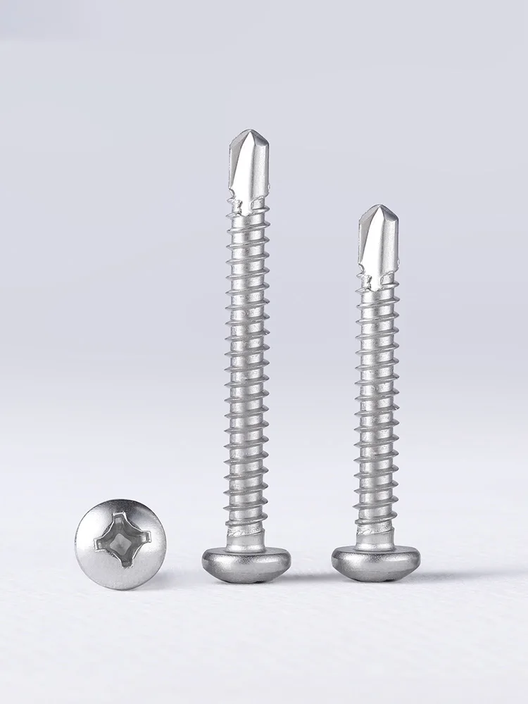 304 Stainless Steel Dovetail Self-Drilling Screw Drill Tail Pan Head Phillips Self Tapping Screws M3.9 M4.2 M4.8 M5.5