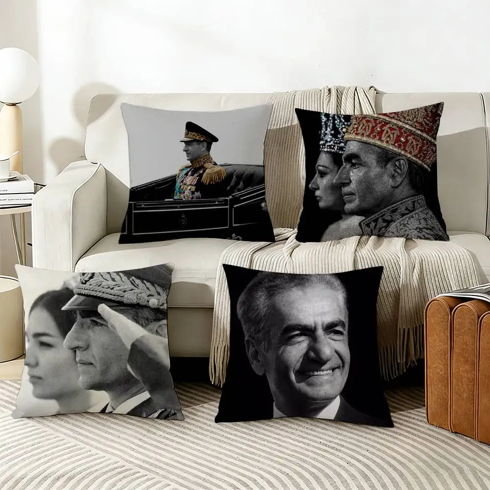 

M-Mohammad R-Reza Pahlavi Iran Pillow Case Living Room Sofa Cushion Cover Suitable For Home Bedroom Room Decoration
