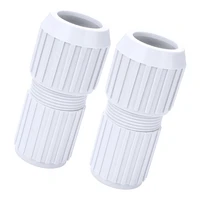 Poste telescópico para piscina, leva de bloqueo EZ, plástico blanco, 2 piezas